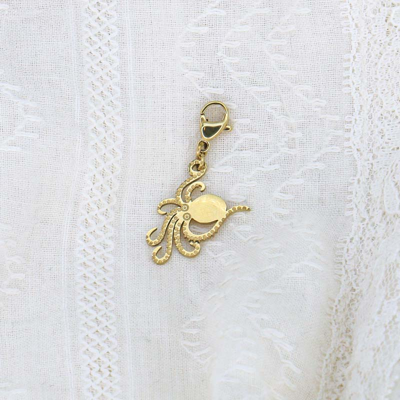 Charms bohème pieuvre en acier inoxydable OCTOPUS-doré