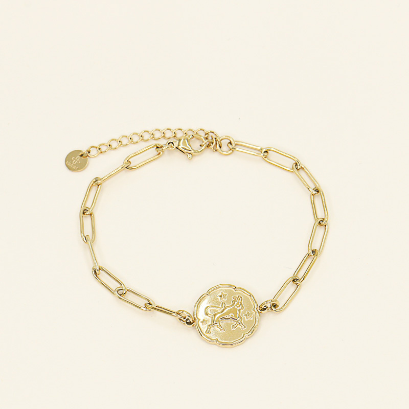 bijoux bracelet acier inoxydable dore