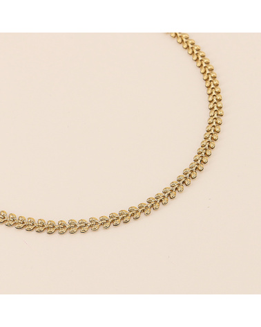 Collier épi de blé en acier inoxydable FAITH doré