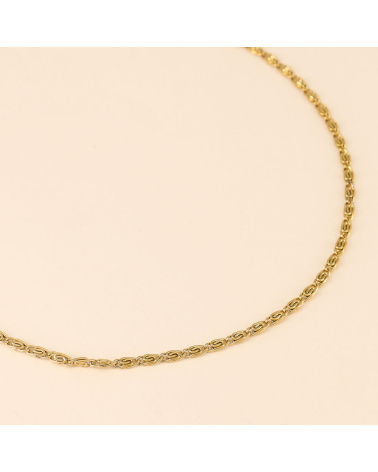 Collier maille fantaisie acier FIONA doré