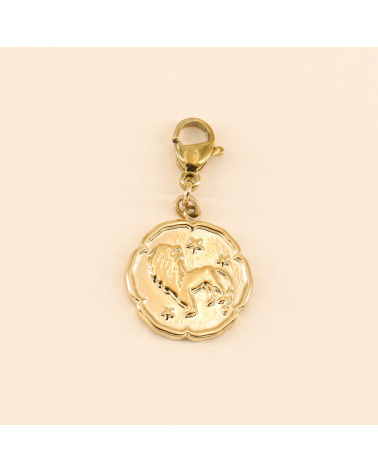 Charms astro en acier inoxydable LION