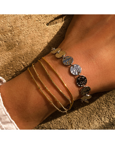 Bracelet multi-rangs en acier inoxydable doré GIZELE-doré