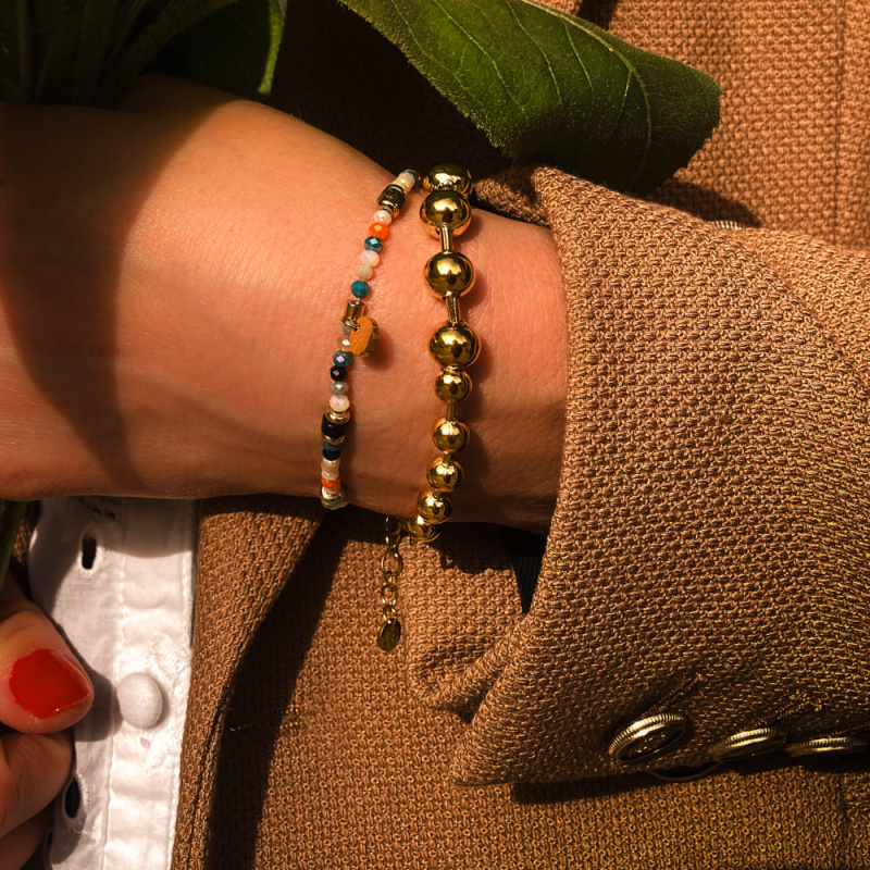 Bracelet femme élastique Iris en pierre fines - By Garance - EURL ByGarance