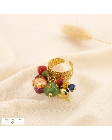 Bague Acier inoxydable Bouquet de Breloques ROXANNE multi