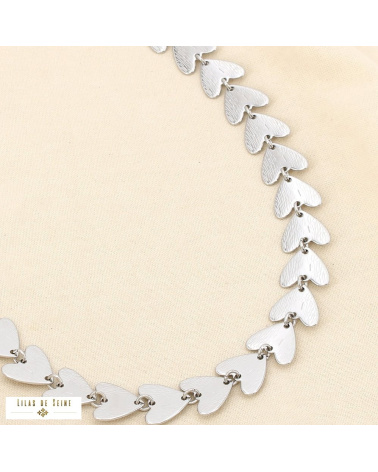 Collier LIZA cœur en acier inoxydable – L’élégance love à la parisienne 🤍 argenté