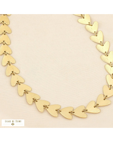 Collier LIZA cœur en acier inoxydable – L’élégance love à la parisienne 🤍 doré