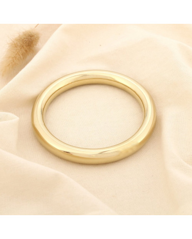 Bracelet jonc épais design sculptural acier inoxydable ARIELLE doré