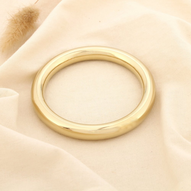 Bracelet jonc épais design sculptural acier inoxydable ARIELLE doré